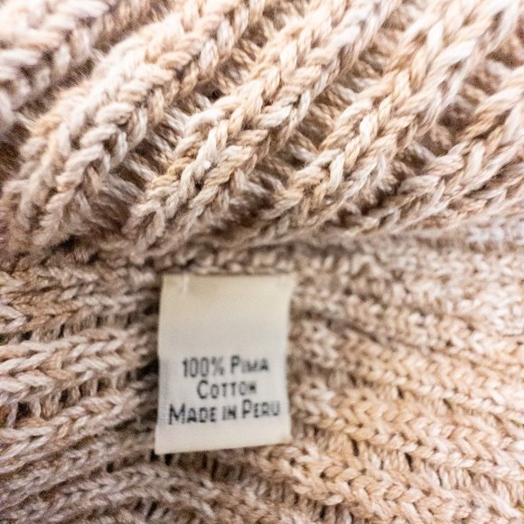 Peruvian Connection Small Cardigan Beige Knit Button Front Long Sleeve Sweater - Picture 6 of 10